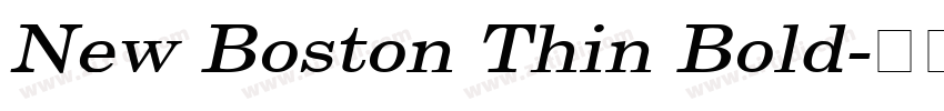 New Boston Thin Bold字体转换